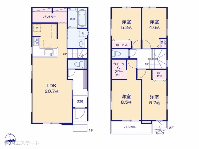新築戸建て 名古屋市千種区下方町4期 2号棟 間取図