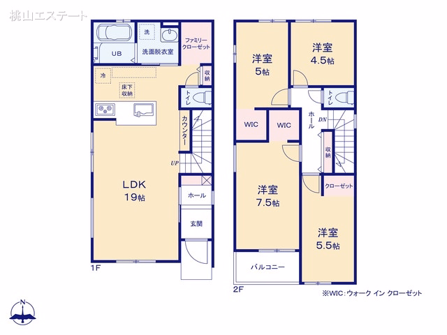 名古屋市中村区諏訪町2丁目(戸建)02 間取図