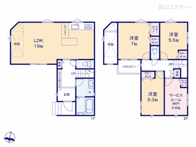 名古屋市緑区太子3丁目（戸建）01 間取図