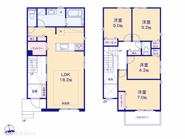 名古屋市千種区南明町3丁目（戸建）01 間取図