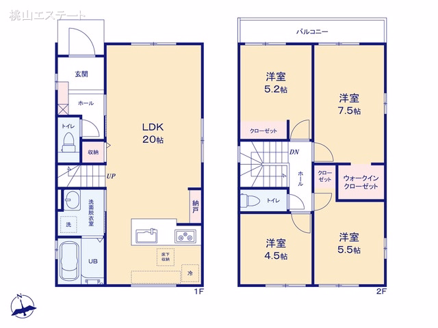名古屋市中村区日比津町1丁目(戸建)02 間取図