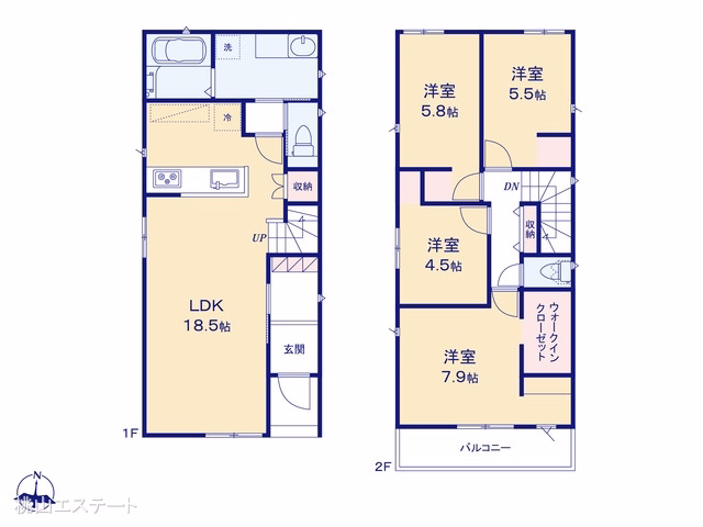 名古屋市守山区西島町(戸建)04 間取図
