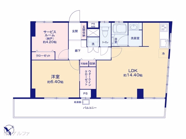 中古マンション 中野住研コーポ 間取図