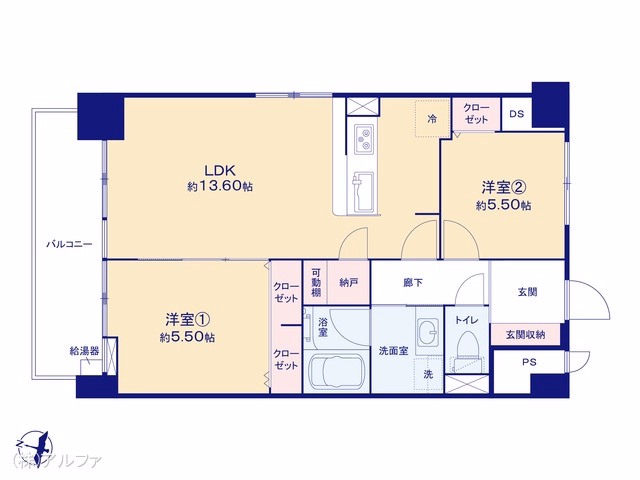 中古マンション シャンピア北沢 間取図