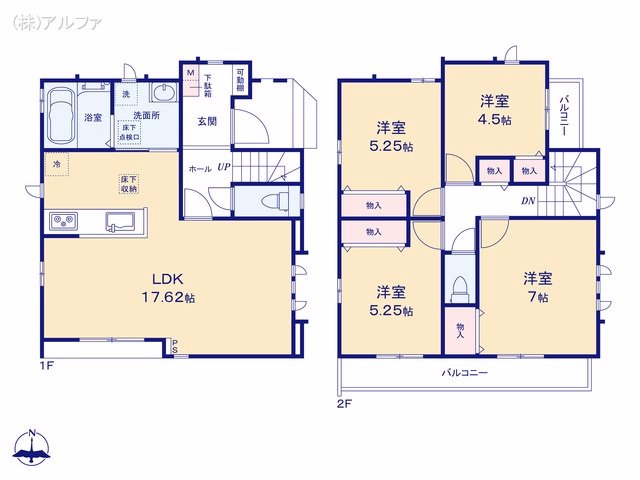 新築戸建て 西大泉2丁目1584番 A号棟 間取図