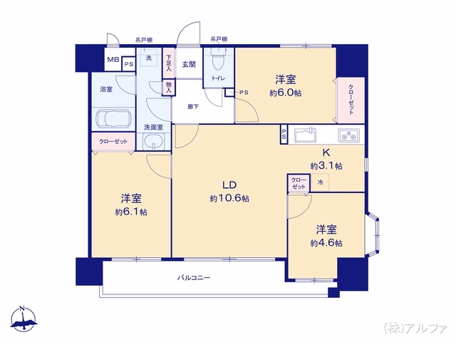 中古マンション 藤和シティホームズ高円寺 間取図
