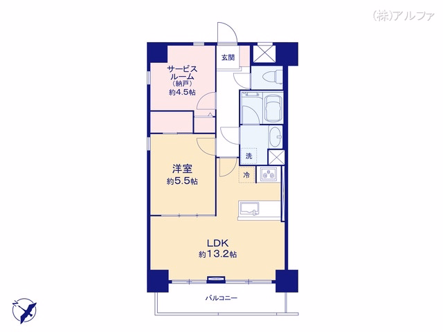 中古マンション ライオンズステーションプラザ千歳烏山 間取図