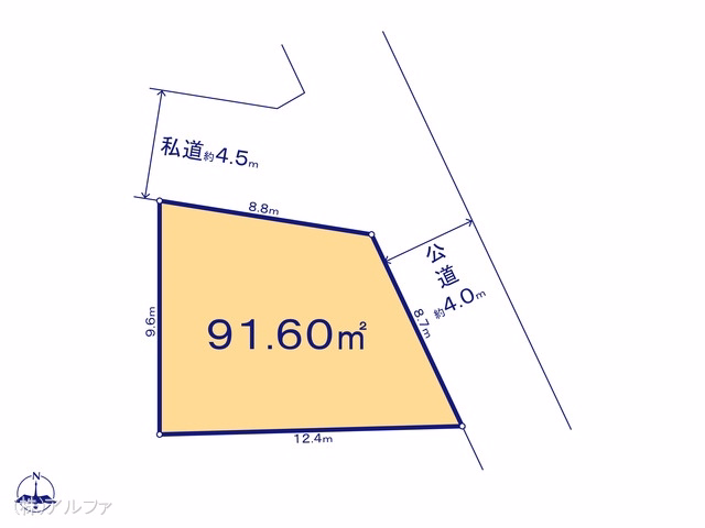 土地 世田谷区上北沢126II 1区画 区画図