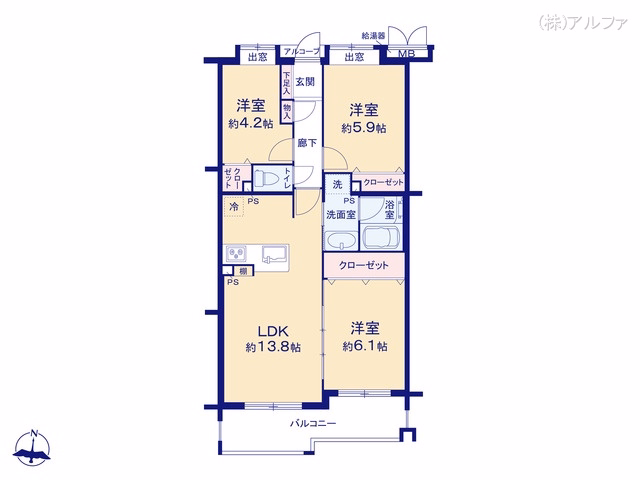 中古マンション 武蔵関ハイム 間取図