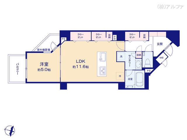 中古マンション サンクタス三軒茶屋タイムズヴィレッジ 間取図