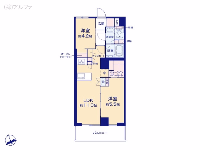マンションワコー落合 間取図