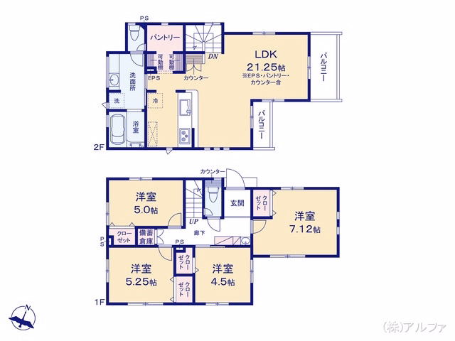 新築戸建て 練馬区立野町 1号棟 間取図