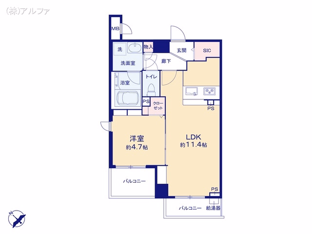 中古マンション レクシオシティ高円寺 間取図