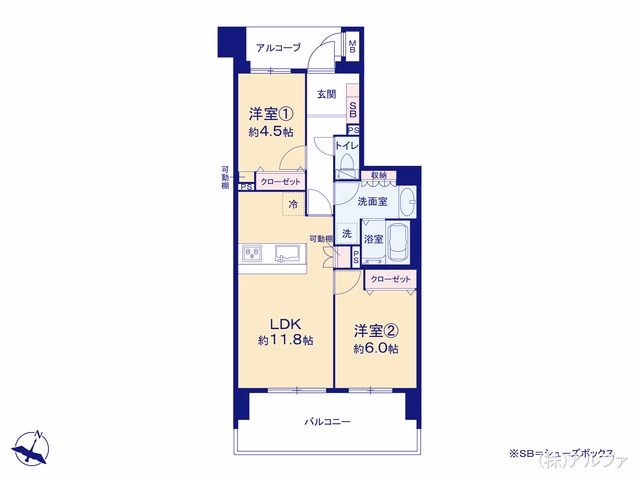 中古マンション ル・フェール桜新町 間取図