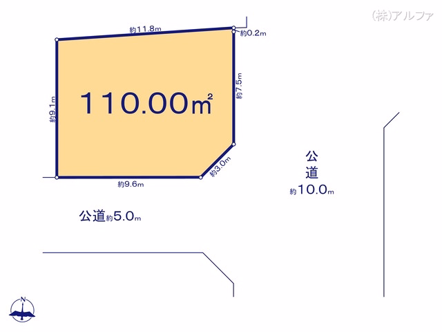 土地 清水3丁目 No.1 区画図