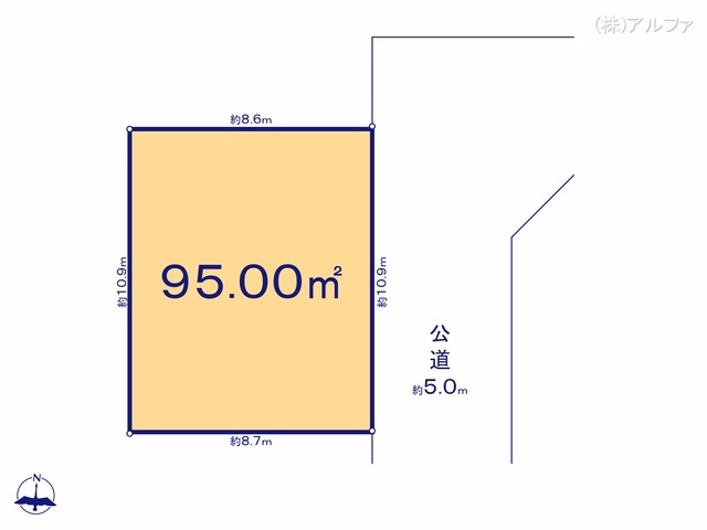 土地 清水3丁目 No.4 区画図