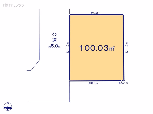 土地 清水3丁目 No.16 区画図
