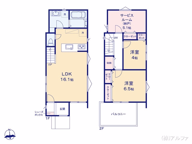 新築戸建て 杉並区上高井戸218 No.3 間取図