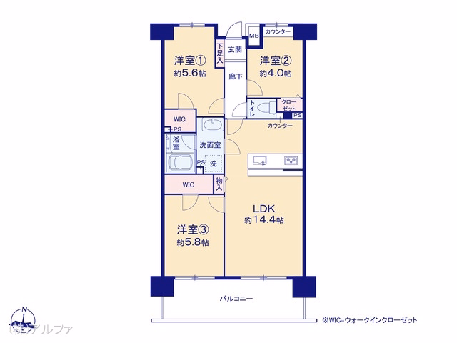 中古マンション 藤和ハイタウン練馬 間取図