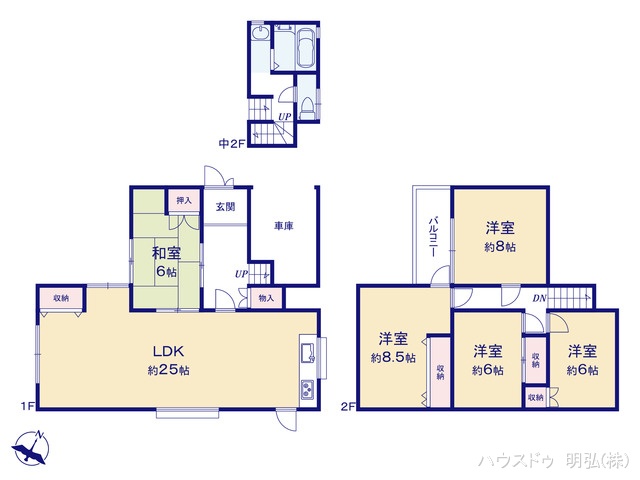 愛知県小牧市古雅４丁目の中古戸建て 5LDK間取図 ※図面と異なる場合は現況を優先