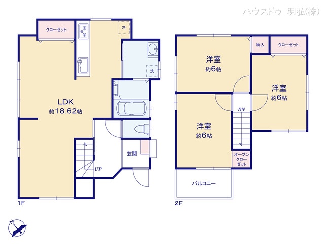 愛知県江南市飛高町本町の中古戸建て 3LDK間取図 ※図面と異なる場合は現況を優先