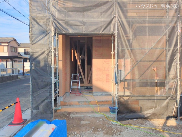 愛知県岩倉市大山寺町神田の新築戸建て上棟写真 2025年12月1日撮影