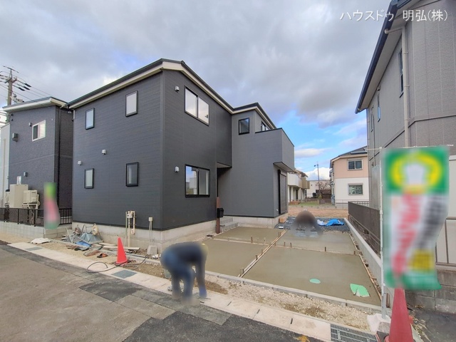 愛知県北名古屋市久地野北浦の新築戸建て外構写真 2026年1月7日撮影