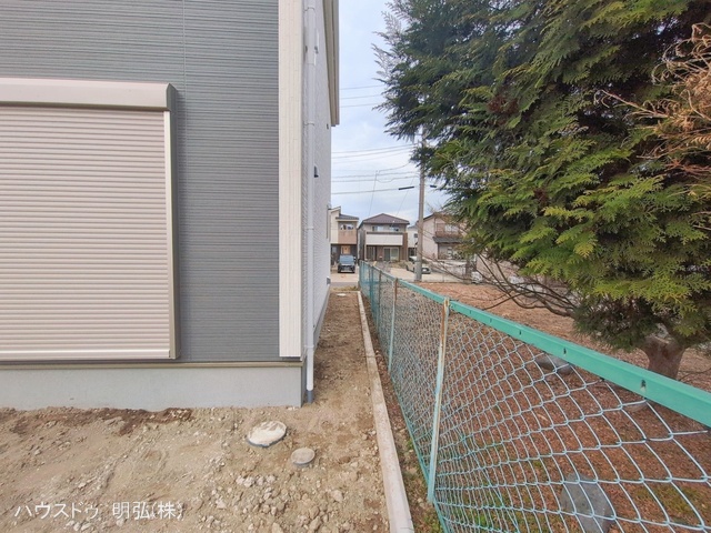 愛知県北名古屋市山之腰五条の新築戸建て外構写真 2026年1月14日撮影