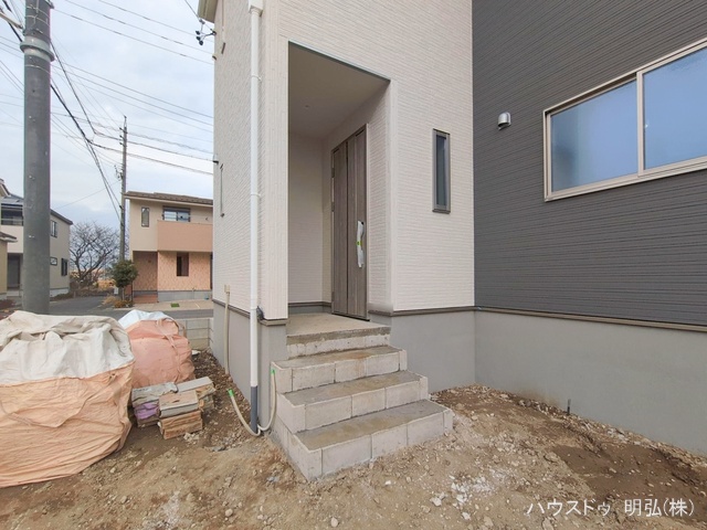 愛知県北名古屋市山之腰五条の新築戸建て外構写真 2026年1月14日撮影