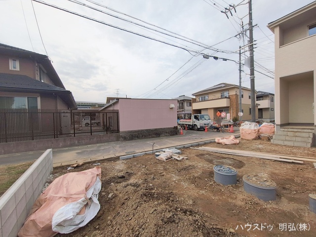 愛知県北名古屋市山之腰五条の新築戸建て外構写真 2026年1月14日撮影