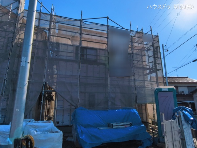 愛知県北名古屋市六ツ師松葉の新築戸建てシート写真 2026年3月18日撮影