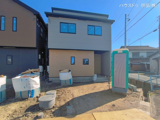 愛知県北名古屋市六ツ師松葉の新築戸建て外構写真 2026年4月7日撮影