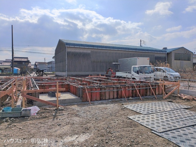 愛知県北名古屋市鍜治ケ一色西一丁目の新築戸建て基礎写真 2026年2月11日撮影