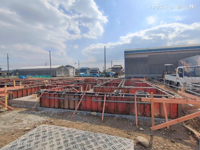 愛知県北名古屋市鍜治ケ一色西一丁目の新築戸建て基礎写真 2026年2月11日撮影