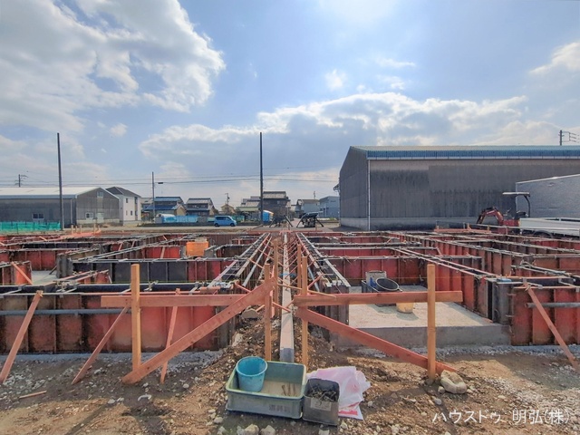 愛知県北名古屋市鍜治ケ一色西一丁目の新築戸建て基礎写真 2026年2月11日撮影