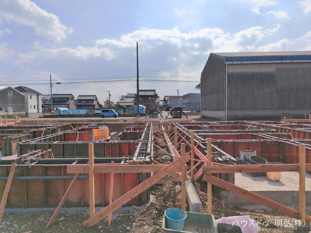 愛知県北名古屋市鍜治ケ一色西一丁目の新築戸建て基礎写真 2026年2月11日撮影