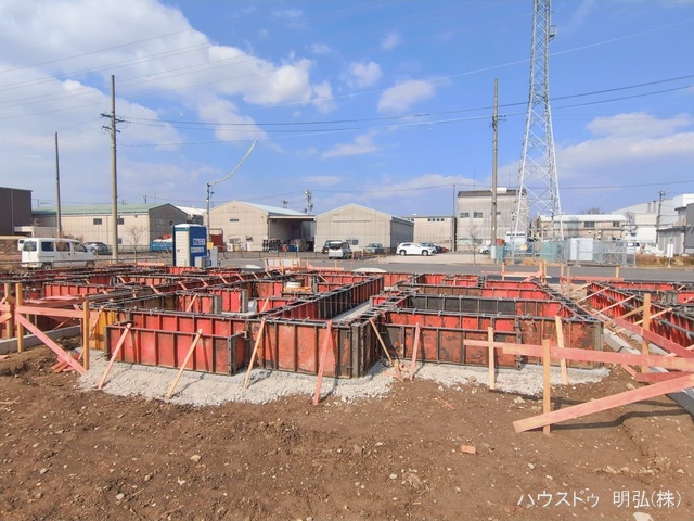 愛知県北名古屋市鍜治ケ一色西一丁目の新築戸建て基礎写真 2026年2月11日撮影