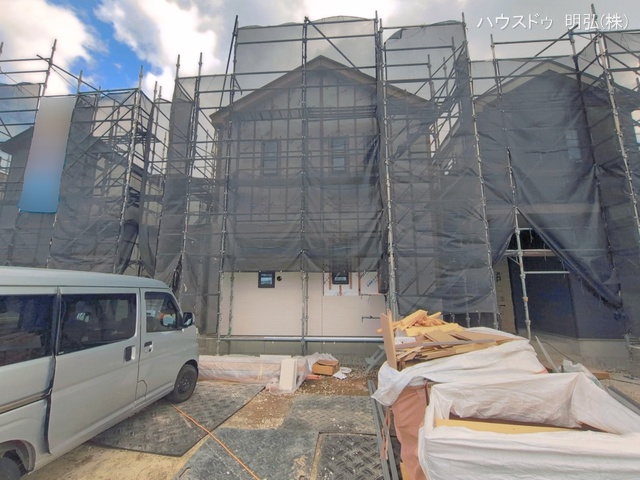 愛知県北名古屋市鍜治ケ一色西一丁目の新築戸建てシート写真 2026年4月19日撮影