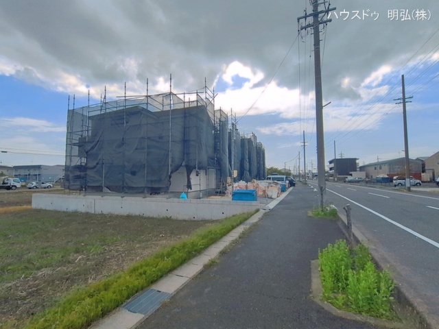 愛知県北名古屋市鍜治ケ一色西一丁目の新築戸建てシート写真 2026年4月19日撮影