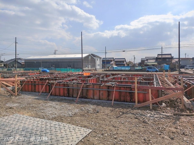 愛知県北名古屋市鍜治ケ一色西一丁目の新築戸建て基礎写真 2026年2月11日撮影
