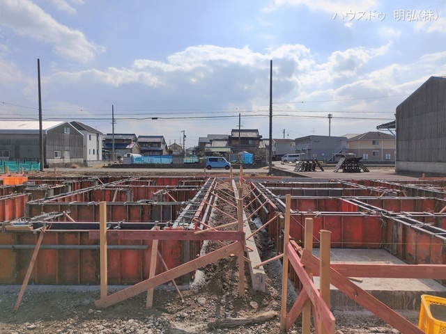 愛知県北名古屋市鍜治ケ一色西一丁目の新築戸建て基礎写真 2026年2月11日撮影