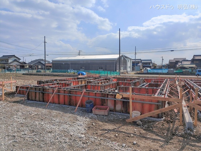 愛知県北名古屋市鍜治ケ一色西一丁目の新築戸建て基礎写真 2026年2月11日撮影