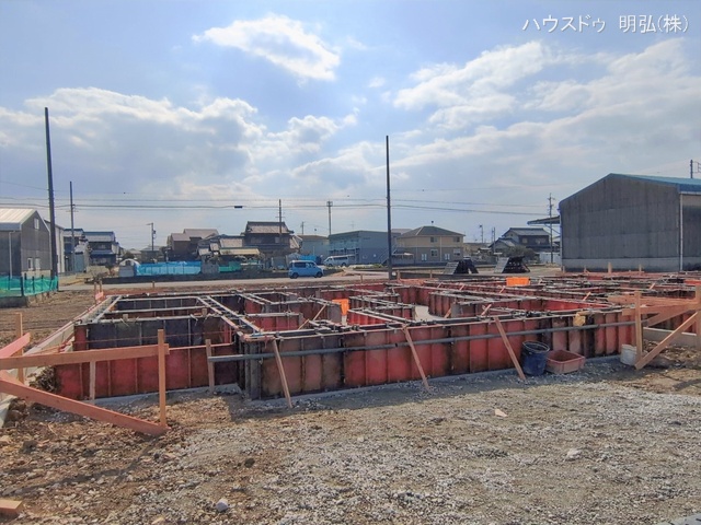 愛知県北名古屋市鍜治ケ一色西一丁目の新築戸建て基礎写真 2026年2月11日撮影