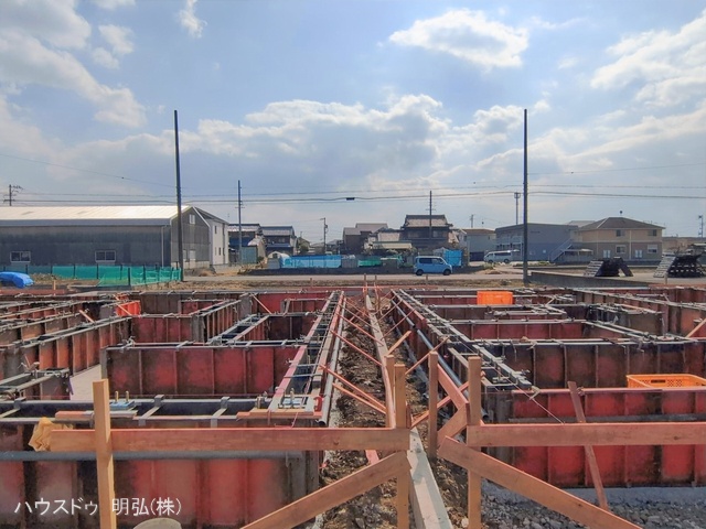 愛知県北名古屋市鍜治ケ一色西一丁目の新築戸建て基礎写真 2026年2月11日撮影