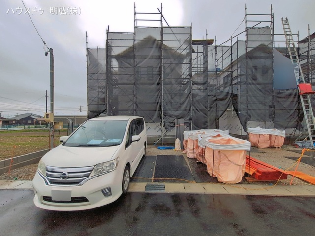 愛知県北名古屋市鍜治ケ一色西一丁目の新築戸建てシート写真 2026年3月30日撮影