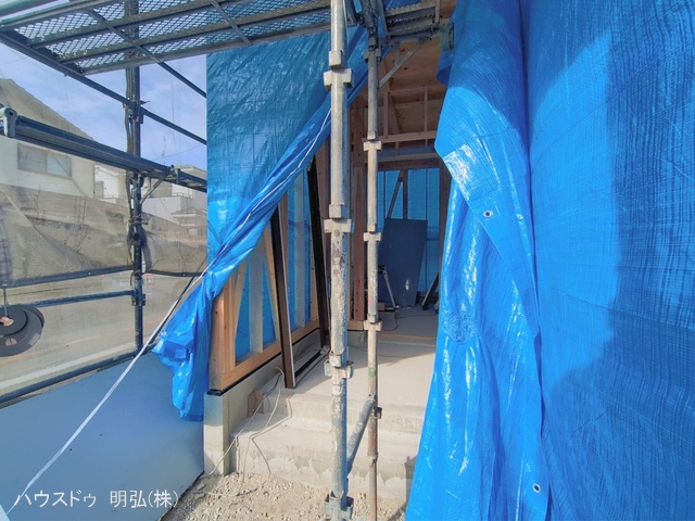 愛知県江南市古知野町　宮裏の新築戸建て上棟写真 2026年1月19日撮影