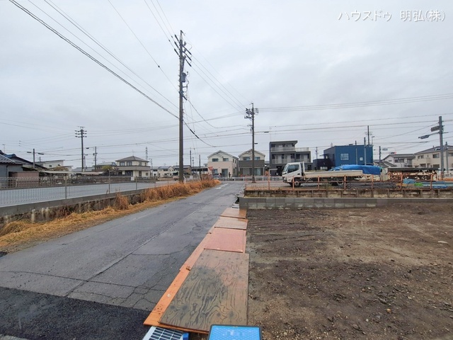 愛知県北名古屋市鍜治ケ一色村内西の新築戸建て更地・土地写真 2026年2月24日撮影