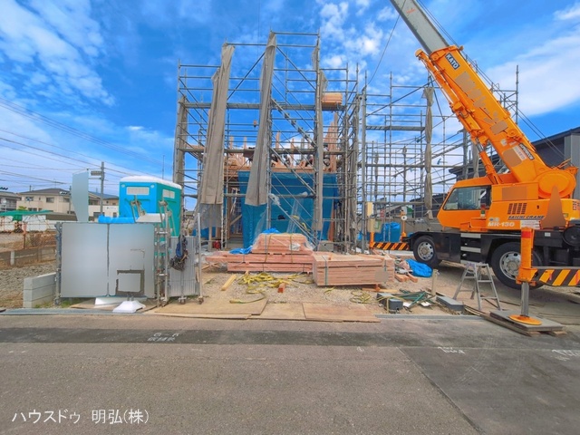 愛知県北名古屋市鍜治ケ一色村内西の新築戸建て上棟写真 2026年5月19日撮影