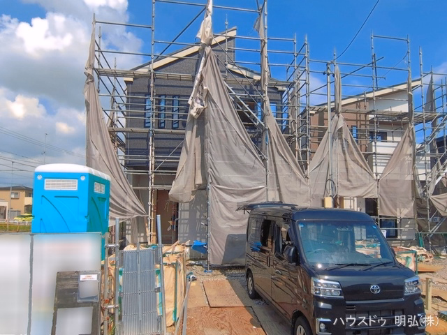 愛知県北名古屋市鍜治ケ一色村内西の新築戸建てシート写真 2026年6月28日撮影