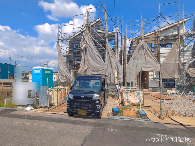 愛知県北名古屋市鍜治ケ一色村内西の新築戸建てシート写真 2026年6月28日撮影
